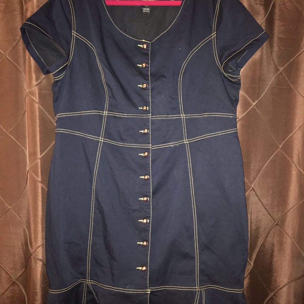 Ashley Stewart Denim Midi Dress